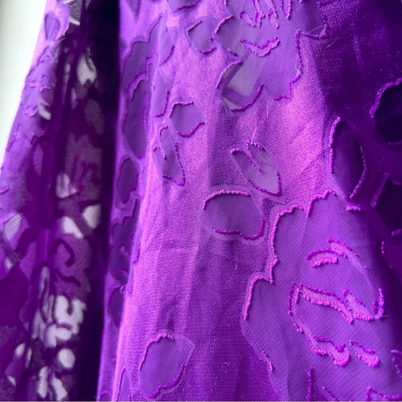 Victoria's Secret Gold Label Purple Floral Print Slip Lingerie Dress Sz S - Picture 7 of 13